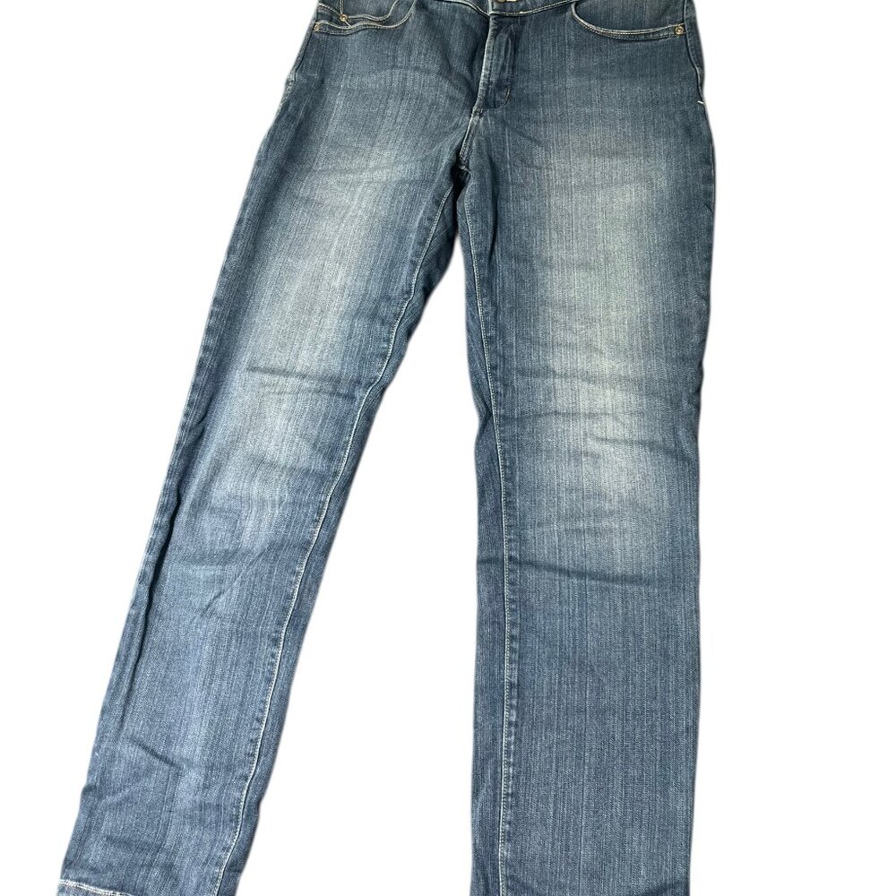 NYDJ Jeans Women's Size 6 Blue Denim Cotton Skinny Light Wash 5-Pocket Design